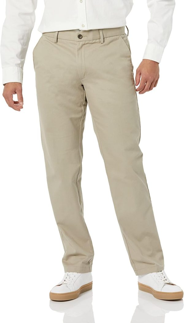 Men's Straight-Fit Wrinkle-Resistant Flat-Front Chino Pant