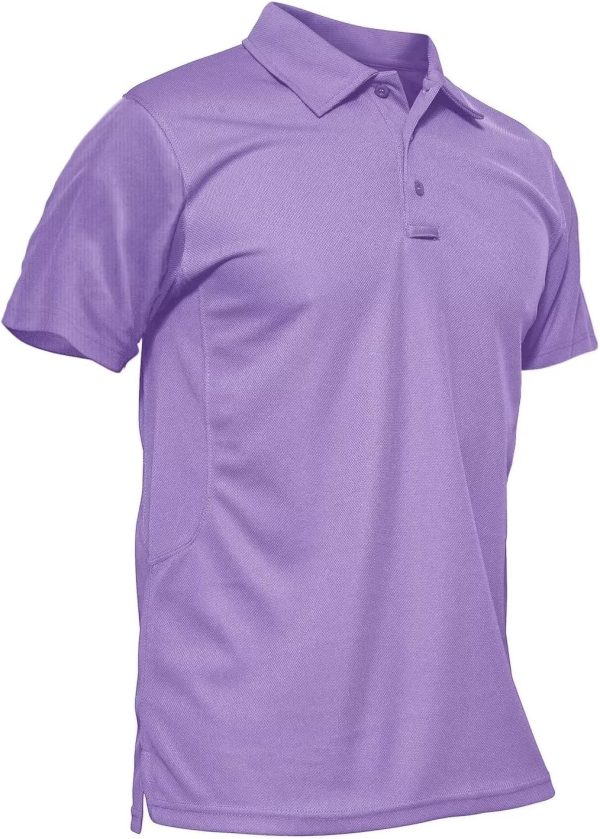 Men's  Shirt Quick Dry Performance Short Sleeve Tactical Shirts Pique Jersey Golf Shirt