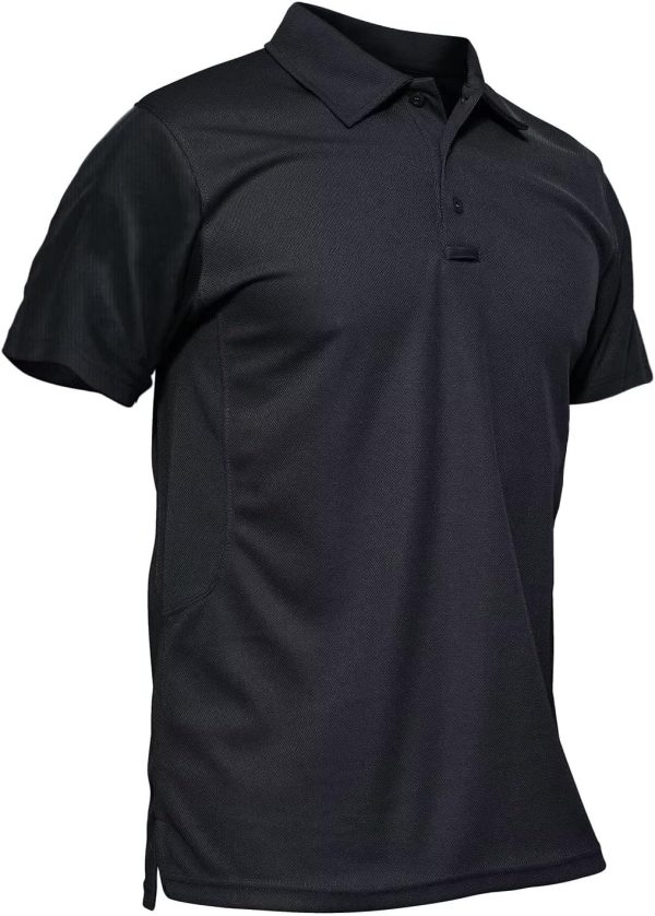 Men's  Shirt Quick Dry Performance Short Sleeve Tactical Shirts Pique Jersey Golf Shirt